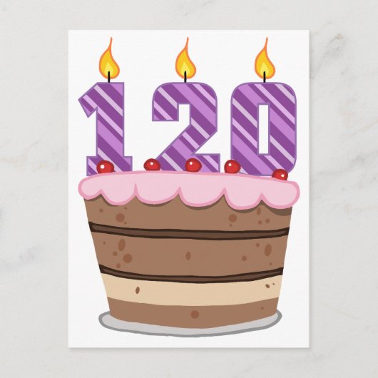 120歳のお誕生日ケーキ ポストカード (正面)