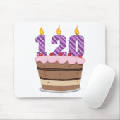 120歳のお誕生日ケーキ マウスパッド (マウス)