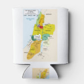 1200年から1050年までのイスラエル十二部族の地図 缶クーラー (裏面)