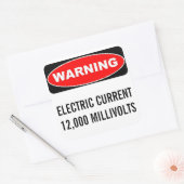 12000 MVのステッ警告カー スクエアシール (封筒)