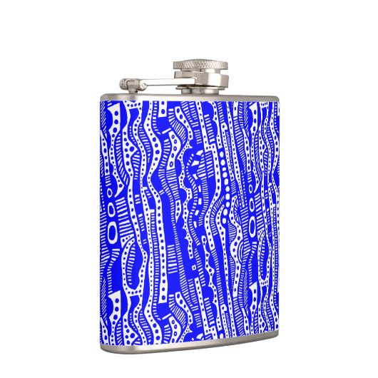 120115 – 青（白） フラスク (右)