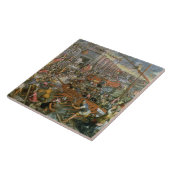 1204年にコンスタンチノープルの捕獲(canvの油 タイル (側面)