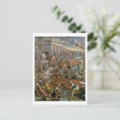 1204年のコンスタンチノープルの捕獲(カンヴ油) ポストカード (スタンド正面)