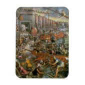 1204年のコンスタンチノープルの捕獲(カンヴ油) マグネット (縦)