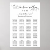 120-130ゲスト16テーブルモダン座席表 ポスター (正面)