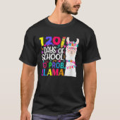 120 Days Of School No Prob llama Llama Teacher And Tシャツ (正面)