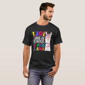 120 Days Of School No Prob llama Llama Teacher And Tシャツ (正面フル)
