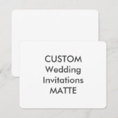 120lb 5.5インチ×4.25インチ マット仕上げ 結婚式招待状 招待状 (正面/裏面)