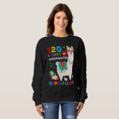 120th Day of School No Prob Llama 120 Days Of Kind スウェットシャツ (正面フル)