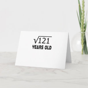 121年11歳、11歳の誕生日の平方根 カード