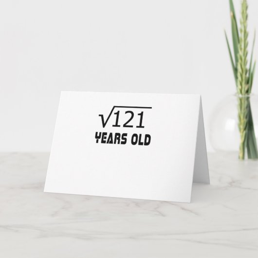 121年11歳、11歳の誕生日の平方根 カード (正面)