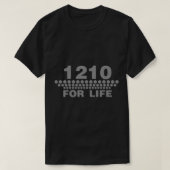 1210 For Life - Technics Turntable Vinyl Essential Tシャツ (デザイン正面)