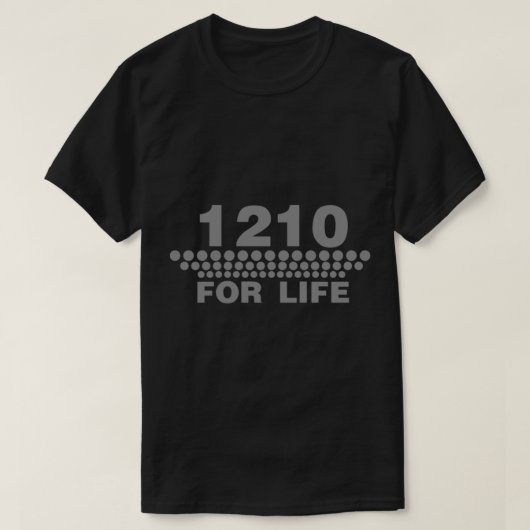 1210 For Life - Technics Turntable Vinyl Essential Tシャツ (デザイン正面)