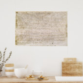 1215年の自由憲章のマグナカルタ ポスター (キッチン)