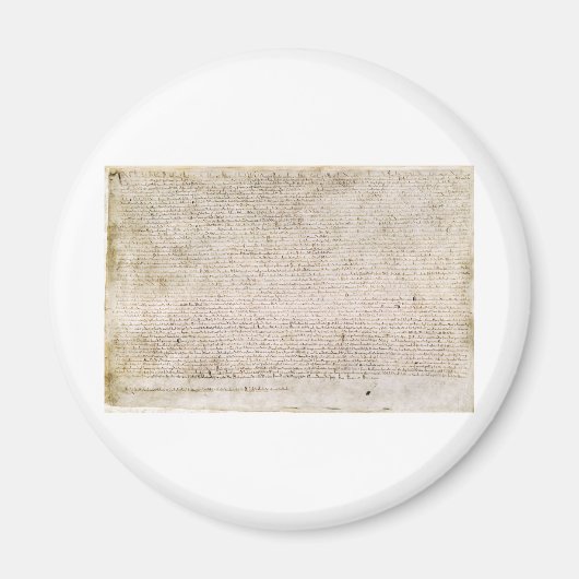 1215年の自由憲章のマグナカルタ マグネット (正面)