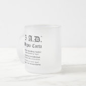 1215 A.D.™マグナカルタコモンローグラスマグカップ フロストグラスマグカップ (正面左)