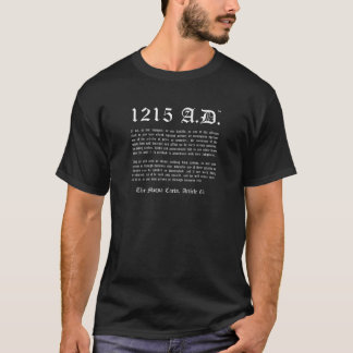 1215 A.D.™マグナカルタ記事61 +バロンズTシャツ Tシャツ