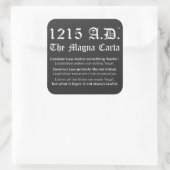 1215 A.D.™ The Magna Carta Common Law Stickers スクエアシール (バッグ)