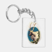 121.シカと後ろ キーホルダー (正面左)