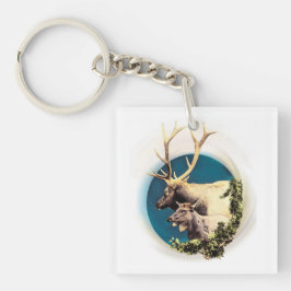 121.シカと後ろ キーホルダー