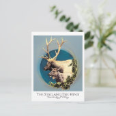 121.シカと後ろ ポストカード (スタンド正面)