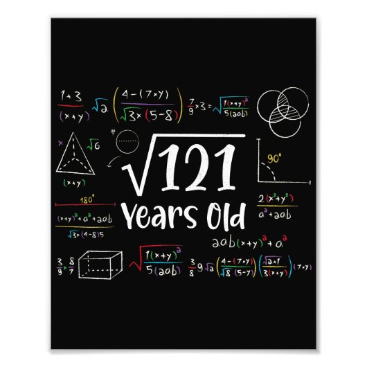 121 11誕生日11歳のギフトの平方根 フォトプリント            (正面)