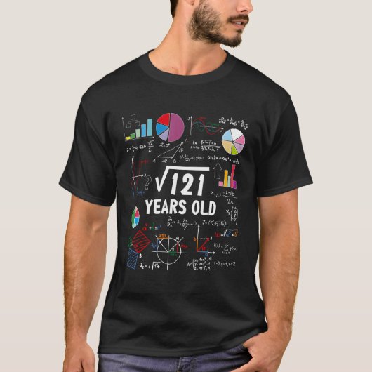 121 11誕生日11歳のギフトの平方根 Tシャツ (正面)