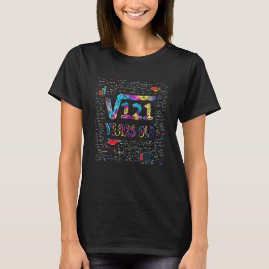 121 11誕生日11歳の平方根 Tシャツ (正面)
