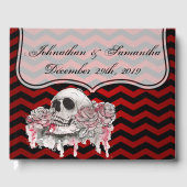 122ページ結婚のゲストブックスカルバラゴシックChevron ゲストブック (正面)