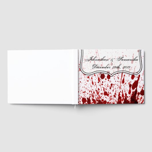 122ページ結婚のゲストブック血(ばちゃばちゃ)跳ねる吸血鬼 ゲストブック (全面)