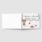 122ページ結婚のゲストブック鹿バック頭ブロ ゲストブック (全面)