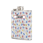 123数値レッドイエローブルー白黒バイナリ フラスク (左)