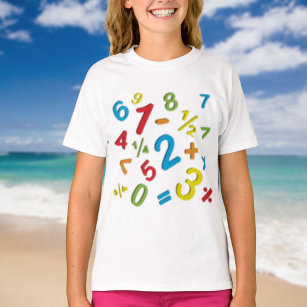 123数値演算カラフル Tシャツ