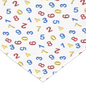 123番号赤い黄色い青 ショートテーブルランナー (コーナー)