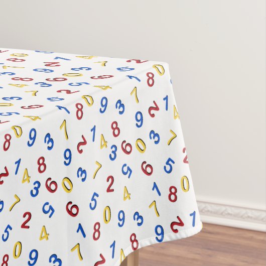 123番号赤い黄色い青 テーブルクロス (インサイチュ)