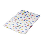 123番号赤い黄色い青 バスマット (アングル)