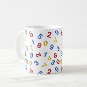 123赤イエローブルー コーヒーマグカップ (正面左)