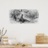 123.カラスとキツネ ポスター (キッチン)