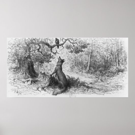 123.カラスとキツネ ポスター (正面)