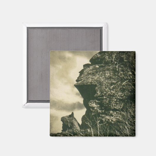 123.ハンターと彼の犬が密猟者の刻印を受けたバーモン マグネット (正面/裏面)