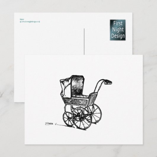 123.乳母車 ポストカード (正面/裏面)
