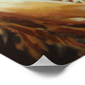 123.座っている牡ウシ ポスター (角)