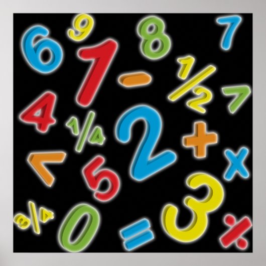 123 数字 数学 ポスター (正面)