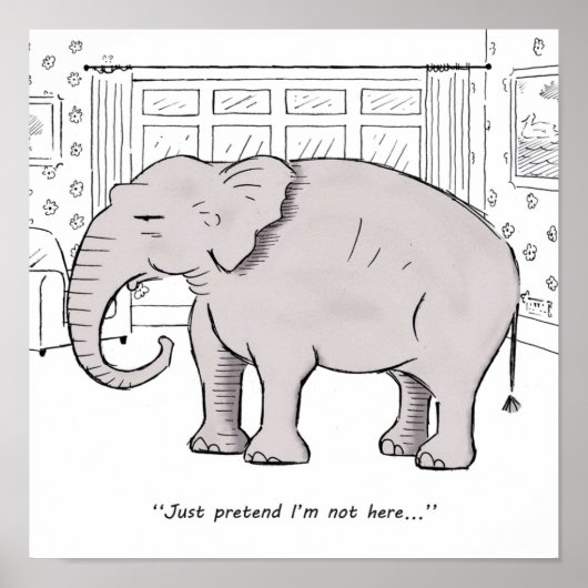 123.部屋の中の象 ポスター (正面)