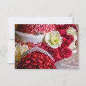 1242-結婚ケーキ・花束・指輪 招待状 (正面)