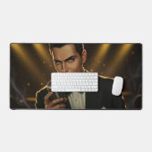 124.夜中の白人男 デスクマット (キーボード&マウス)