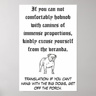 124.大きな犬 ポスター