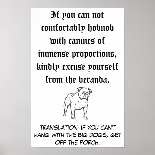 124.大きな犬 ポスター (正面)