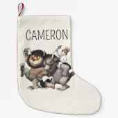 124.野生のモノたちのいる場所 |名前の追加 スモールクリスマスストッキング (正面)