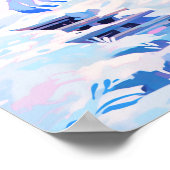 124.雪の中のオオカミ ポスター (角)